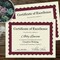 Great Papers! Parchment Certificates with Metallic Border, Red Border, 8.5" x 11", Printer Compatible, 25 Count
